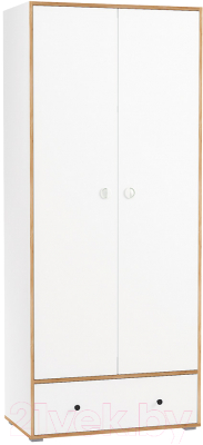 Шкаф Mobi Вуди 13.138 (белый премиум/дуб золотой Craft) - фото