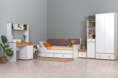 Шкаф Mobi Вуди 13.138 (белый премиум/дуб золотой Craft)