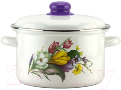 Набор кастрюль Эмаль Крокусы 2-3127/4М