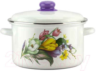 Набор кастрюль Эмаль Крокусы 2-3127/4М