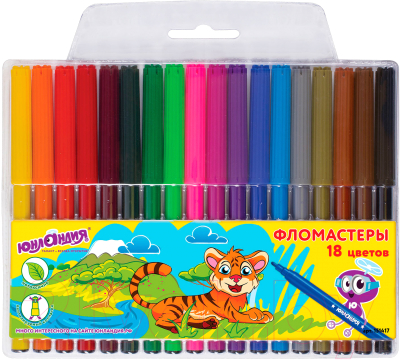 Фломастеры Юнландия Уроки рисования / 151417 - фото