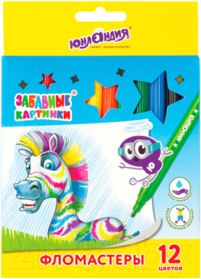 Фломастеры Юнландия Забавные картинки / 151678 - фото
