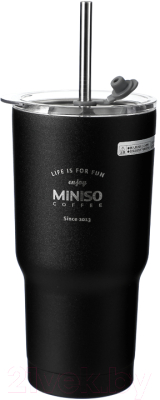 Термокружка Miniso Classic Black & White Series / 7419 - фото