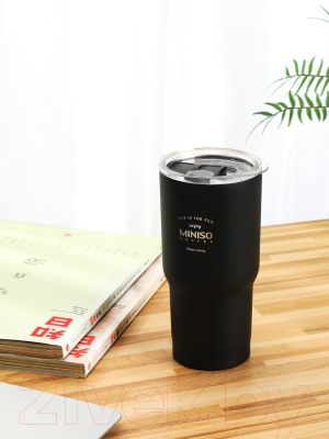 Термокружка Miniso Classic Black & White Series / 7419