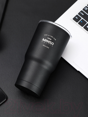 Термокружка Miniso Classic Black & White Series / 7419
