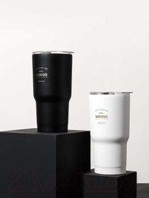 Термокружка Miniso Classic Black & White Series / 7419