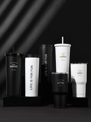 Термокружка Miniso Classic Black & White Series / 7419