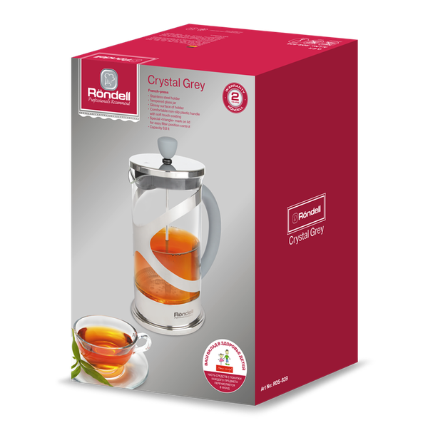 Френч-пресс Rondell 839 Crystal Grey