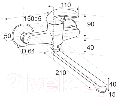 Смеситель Центр Сантехники СТ300503