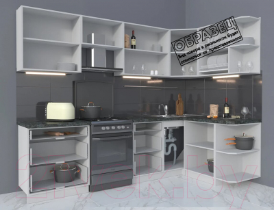 Готовая кухня Интерлиния Мила Матте 1.5x2.7 Б правая