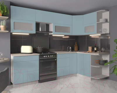 Готовая кухня Интерлиния Мила Матте 1.5x2.7 Б правая