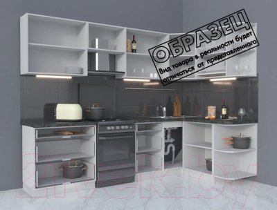 Готовая кухня Интерлиния Мила Матте 1.5x2.8 Б правая