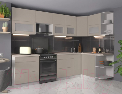 Готовая кухня Интерлиния Мила Матте 1.5x2.9 Б правая