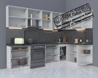 Готовая кухня Интерлиния Мила Матте 1.5x2.9 Б правая