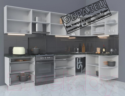 Готовая кухня Интерлиния Мила Матте 1.5x3.1 Б правая