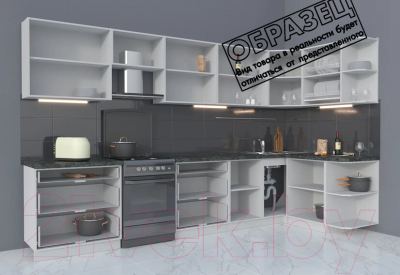Готовая кухня Интерлиния Мила Матте 1.5x3.5 Б правая