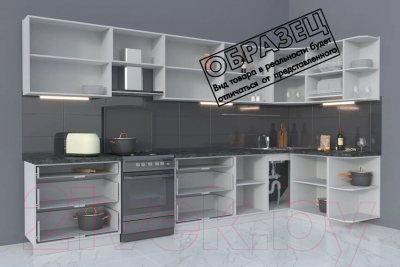 Готовая кухня Интерлиния Мила Матте 1.5x3.6 Б правая