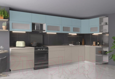 Готовая кухня Интерлиния Мила Матте 1.5x4.0 Б правая