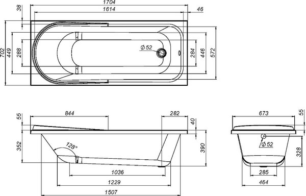 Ванна акриловая AM.PM Like W80A-170-070W-A