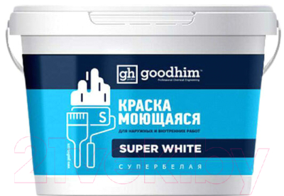 Краска GoodHim S Стандарт моющаяся для светлых тонов База А / 89311 - фото