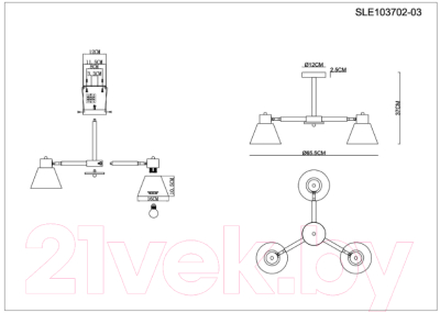 Люстра Evoluce Buve SLE103702-03