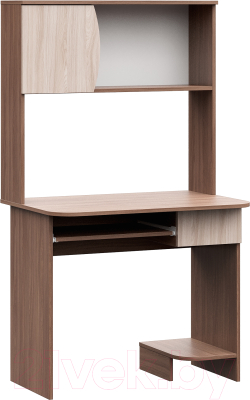 Компьютерный стол Стендмебель №2 (ясень шимо светлый/ясень шимо темный) - фото