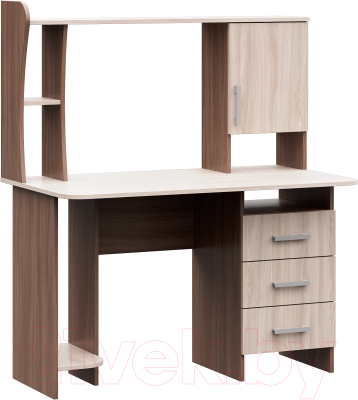 Компьютерный стол Стендмебель №5 (ясень шимо светлый/ясень шимо темный) - фото