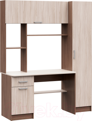 Компьютерный стол Стендмебель №7 (ясень шимо светлый/ясень шимо темный) - фото