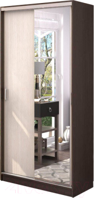 Шкаф-купе Стендмебель Альянс 1.0 (дуб белфорт/венге) - фото