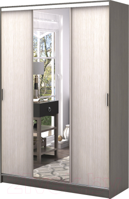 Шкаф-купе Стендмебель Альянс 1.5 (дуб белфорт/венге) - фото