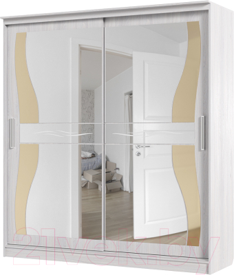 Шкаф-купе Стендмебель Олимп 1 (ясень анкор) - фото