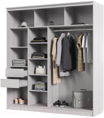 Шкаф-купе Стендмебель Олимп 1 (ясень анкор)