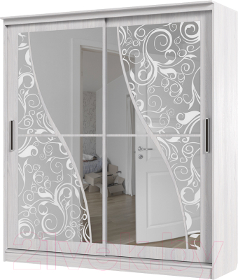 Шкаф-купе Стендмебель Олимп 2 (ясень анкор) - фото