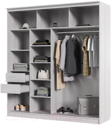 Шкаф-купе Стендмебель Олимп 2 (ясень анкор)