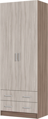 Шкаф Стендмебель Дуэт двухстворчатый (ясень шимо светлый/ясень шимо темный) - фото