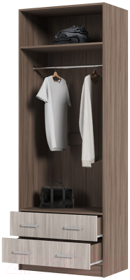 Шкаф Стендмебель Дуэт двухстворчатый (ясень шимо светлый/ясень шимо темный)