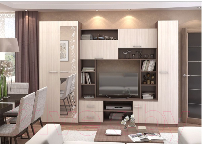 Стенка Стендмебель Марта-М (ясень шимо светлый/ясень шимо темный)