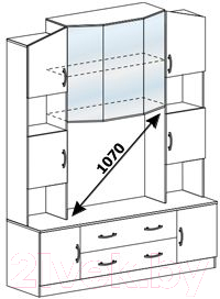 Стенка Стендмебель Макарена ЛДСП ТВ-301 (ясень шимо светлый/ясень шимо темный)