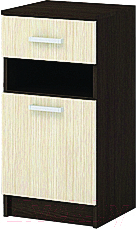 Тумба в прихожую Стендмебель Машенька ТБ-201 (дуб беленый/венге) - фото