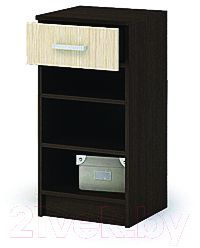 Тумба в прихожую Стендмебель Машенька ТБ-201 (дуб беленый/венге)