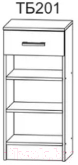 Тумба в прихожую Стендмебель Машенька ТБ-201 (дуб беленый/венге)