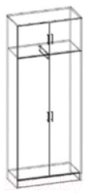 Шкаф Стендмебель Машенька ШК-205 (ясень шимо светлый/ясень шимо темный)