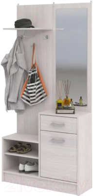 Секция в прихожую Стендмебель Дебора (ясень анкор) - фото