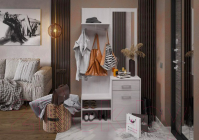 Секция в прихожую Стендмебель Дебора (ясень анкор)