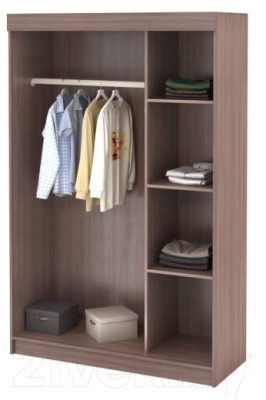 Шкаф-купе Стендмебель Басса ШКК-551 (ясень шимо светлый/ясень шимо темный)