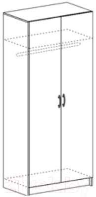 Шкаф Стендмебель Басса ШК-554 (дуб белфорт/венге)