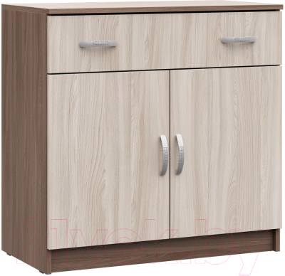 Тумба Стендмебель Басса КМ-552-М 1 ящик 2 створки (ясень шимо светлый/ясень шимо темный) - фото