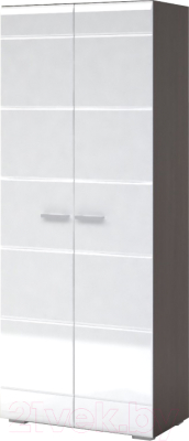 Шкаф Стендмебель Вегас двухстворчатый (белый глянец/венге) - фото