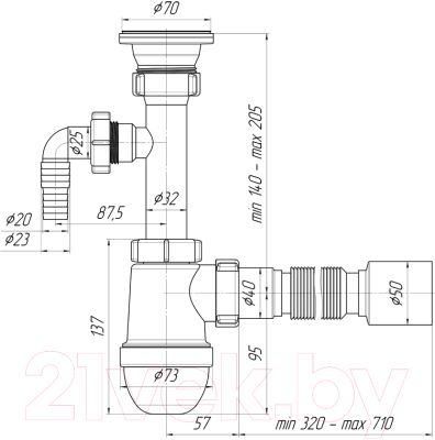 Сифон Ани Пласт Ани Грот C0310