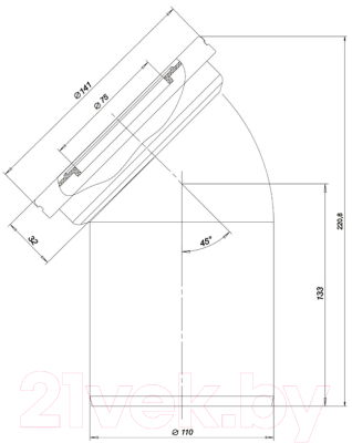 Труба фановая Ани Пласт 110х45 / W4220